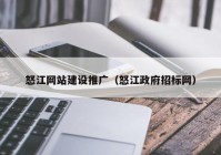 怒江网站建设推广（怒江政府招标网）